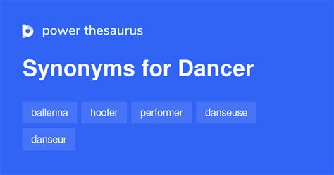 dancer thesaurus